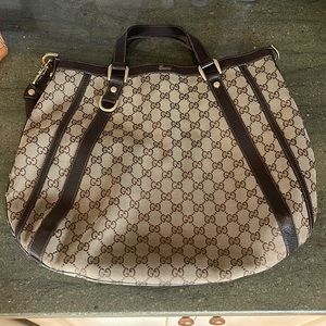 Gucci bag with brown and gold